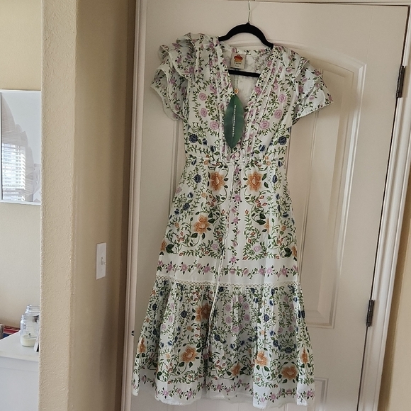 FARM Rio Floral Print Dress with Ruffle Details - Picture 3 of 5